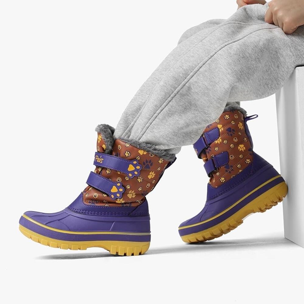 NIB DREAM PAIRS Boys & Girls Kid Ankle Winter Snow Boots Size 12 US
